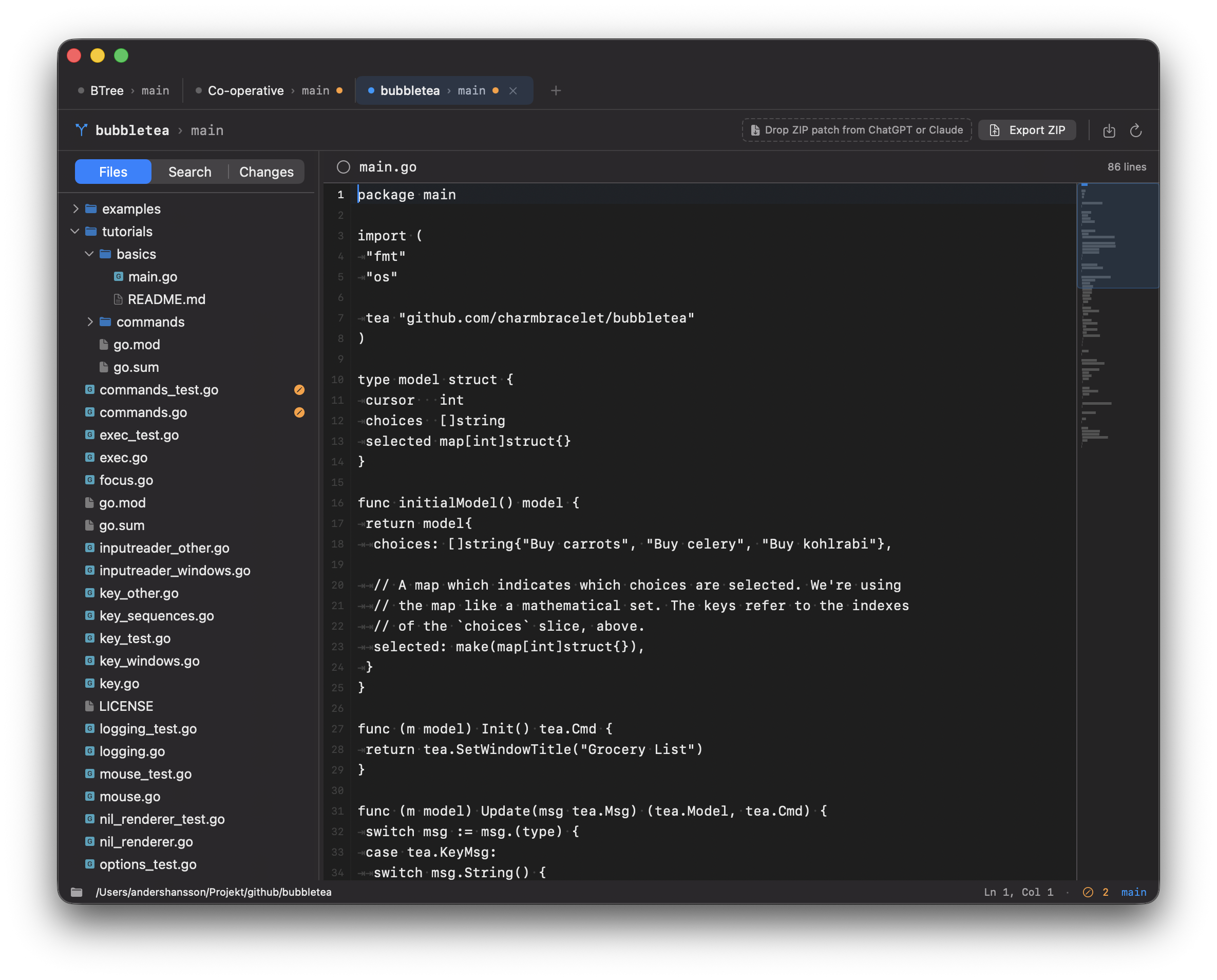 Rope editor window